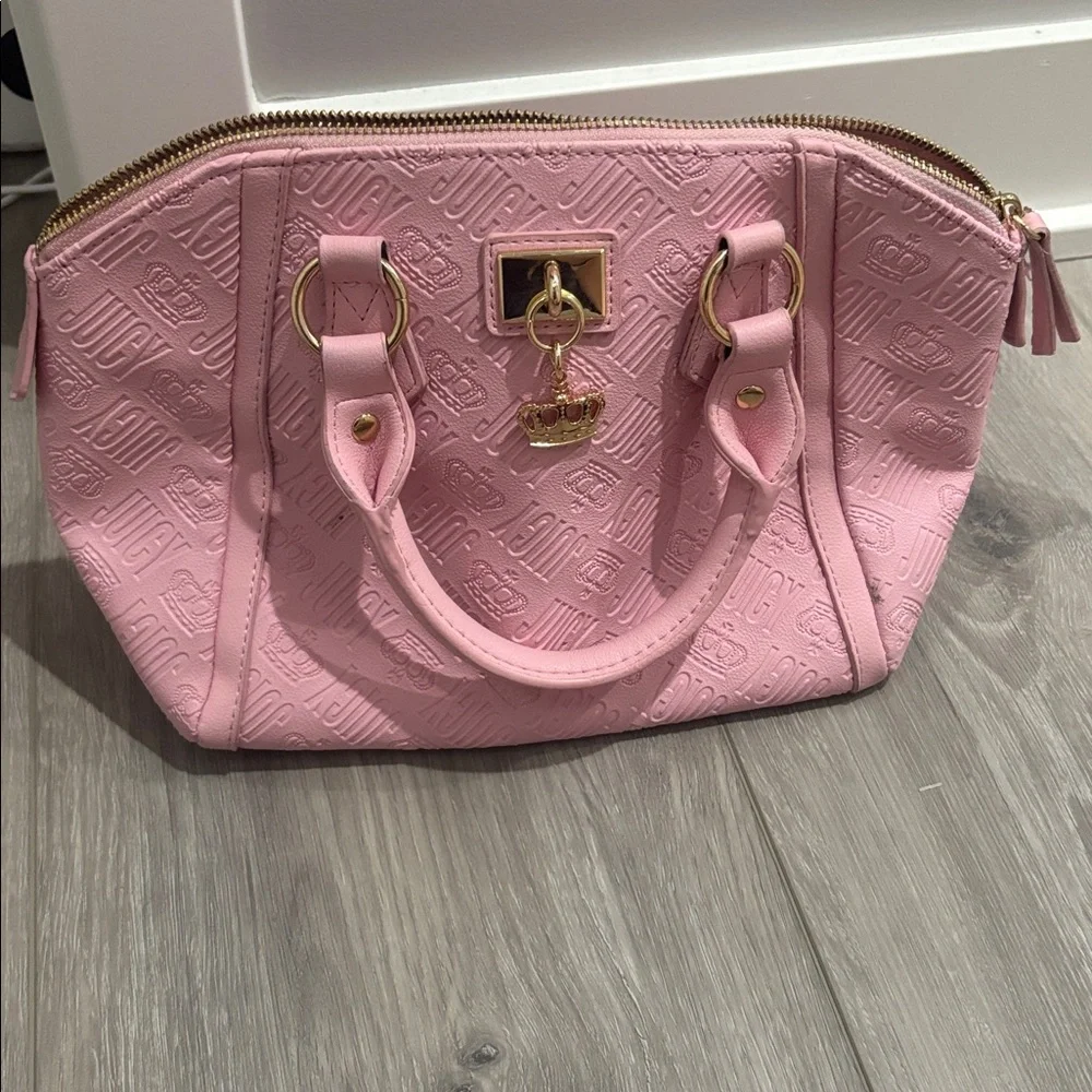 Juicy Couture Light Pink Embossed Satchel - Picture 1 of 2